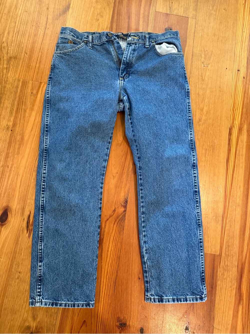 Wrangler Straight Fit Men's Denim Jeans - Blue